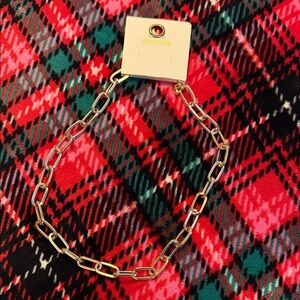 Clover Gold toned Link Necklace